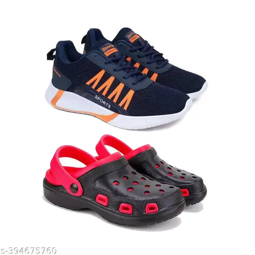 Lightweight comfortable stylish shoes & clogs Sandal for Men & Boys Pack of 2